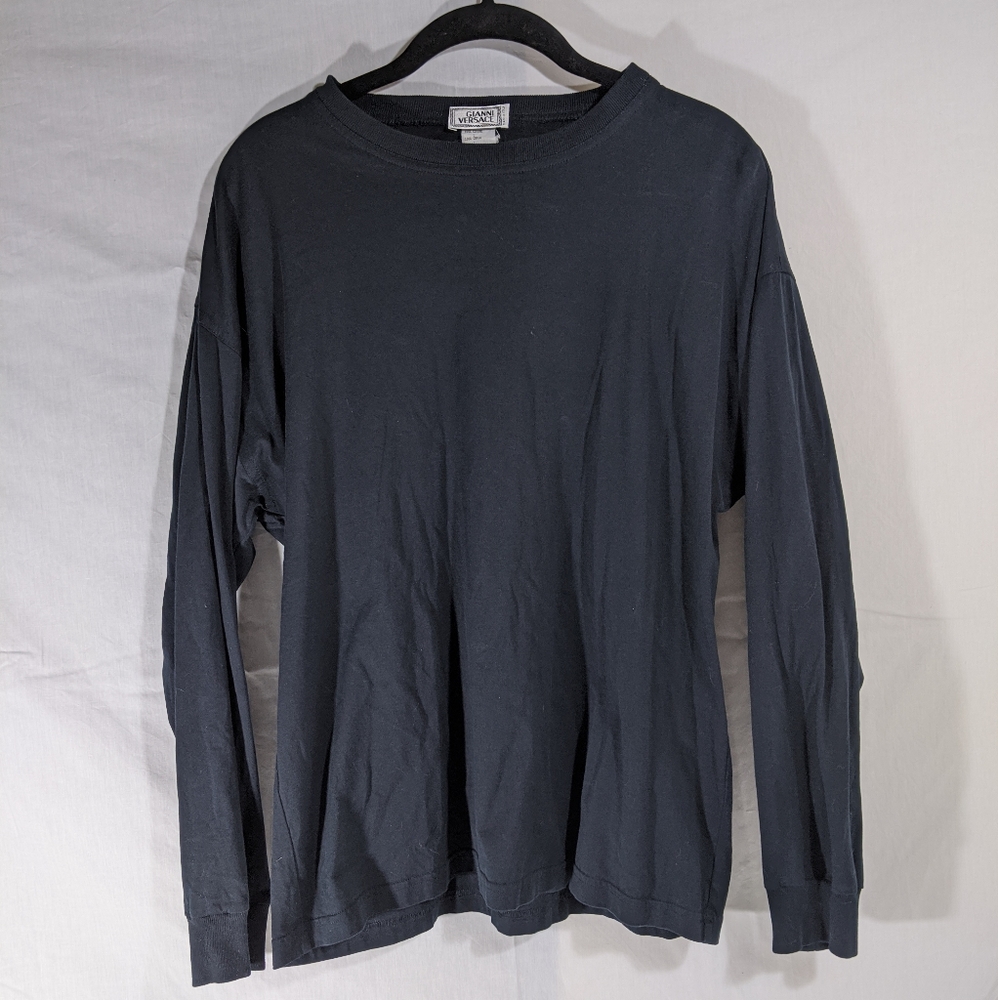 Vintage Gianni Versace Black Long Sleeve Shirt